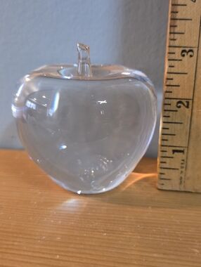 Clear Glass Apple Figurine